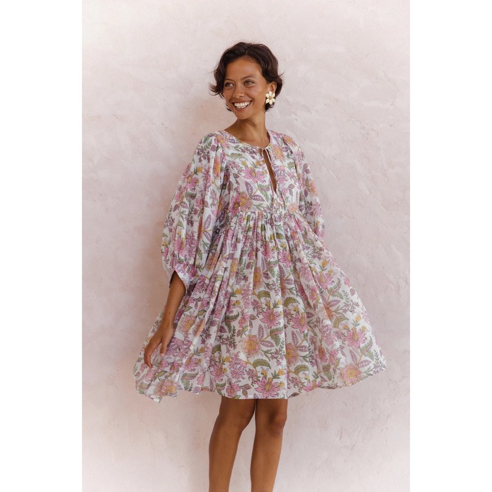 Daughters of India Kyra Maxi Dress Fuchsia Bloom Size 2XL New With Tags
